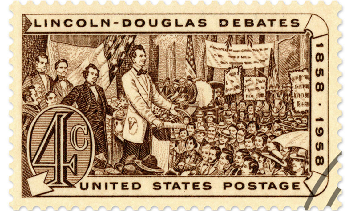 Lincoln Doublas debate stamp FRF337.jpg