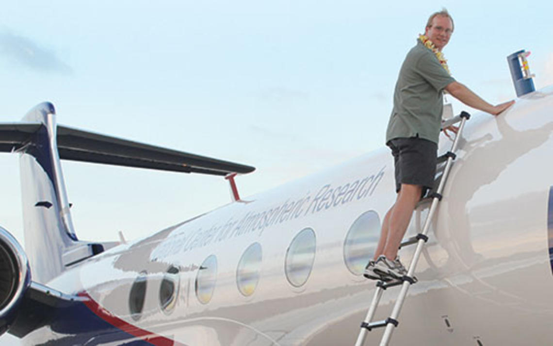 Mark Zondlo measures water vapor, the most abundant greenhouse gas, using a former corporate jet.