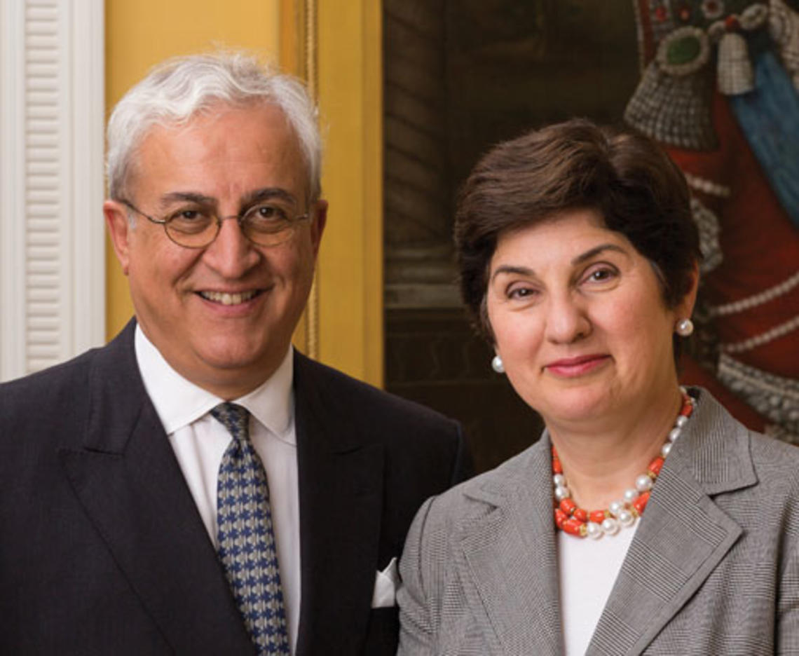 NB-Brief-mossavarrhamani_0213.jpg Bijan ’74 and Sharmin ’80 Mossavar-Rahmani