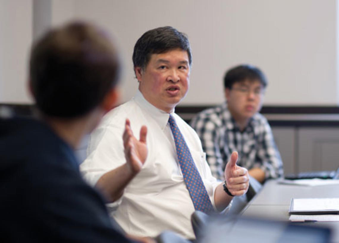 Thinking about “our identities and backgrounds, justice, and the legal system” was the focus of a course co-taught by appeals-court judge Denny Chin ’75, above.