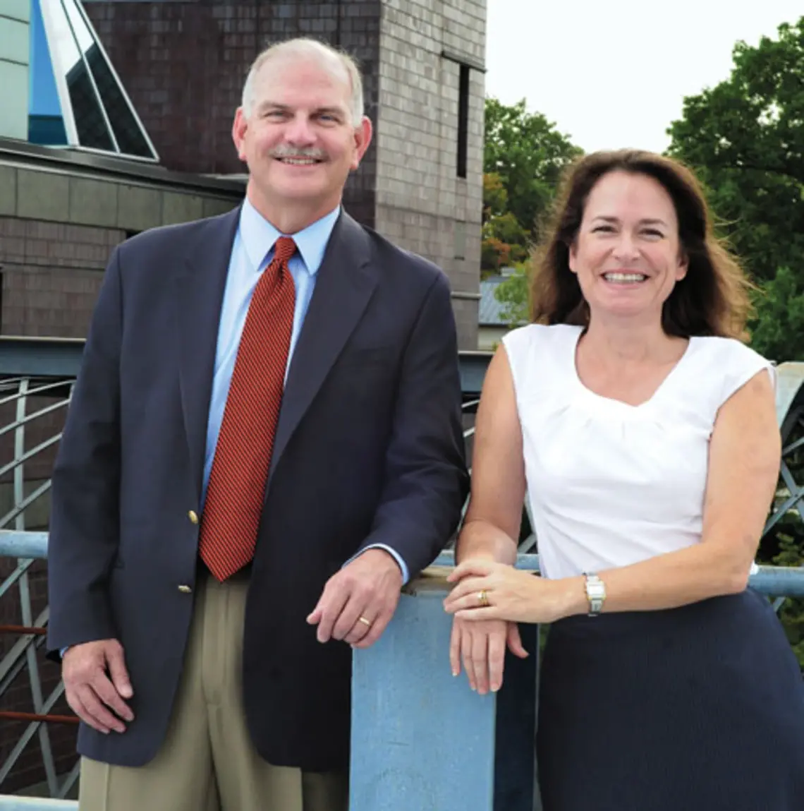 H. Vincent Poor *77, Dean of the Engineering School, and Emily A. Carter, Director of the Andlinger Center for Energy and the Environment.