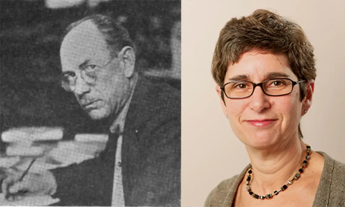 PAW’s first editor, Ted Norris 1895 *1897, and Marilyn Marks *86, who retired as PAW’s editor in 2022.