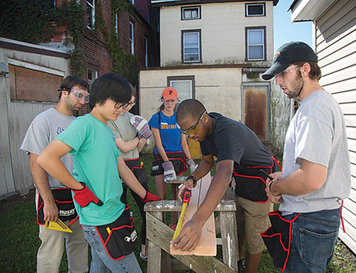 OTC-CivilService2new.jpg Princeton students help to renovate a Habitat for Humanity home in Trenton, N.J., in August 2013 as part of the Community Action program.