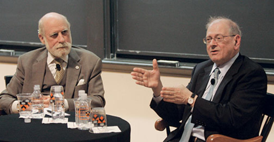 “Fathers of the Internet” Vinton Cerf, left, and Bob Kahn *64