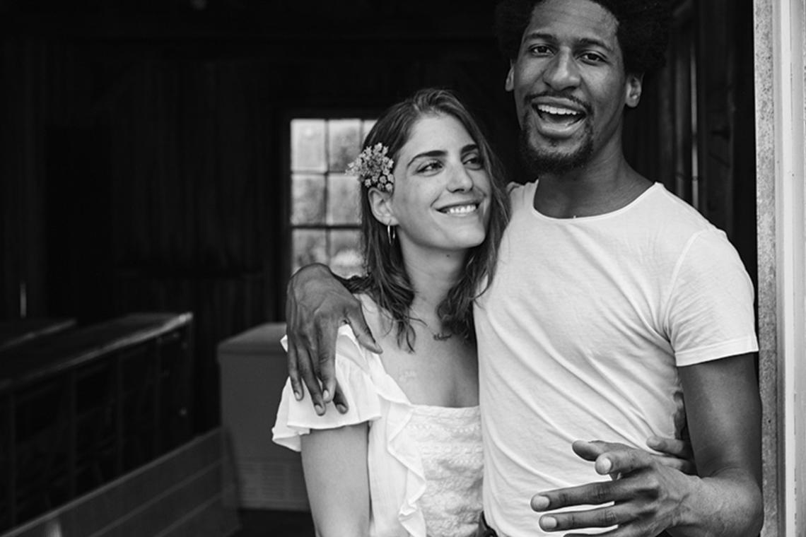 Suleika Jaouad ’10, left, and Jon Batiste