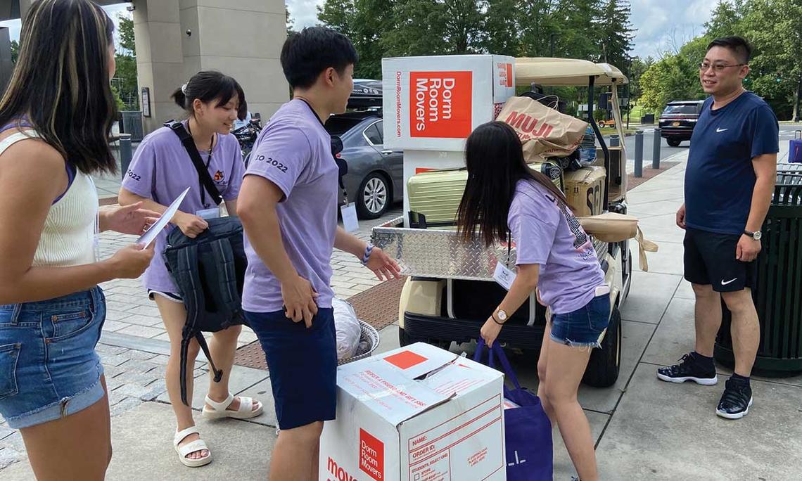 Students moving in