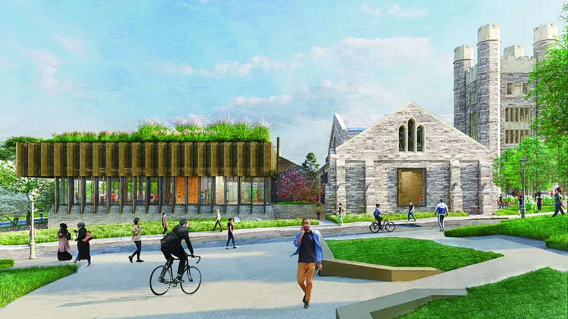 OTC_Dillon_East Elevation Rendering.jpg Architectural rendering of The Class of 1986 Fitness and Wellness Center