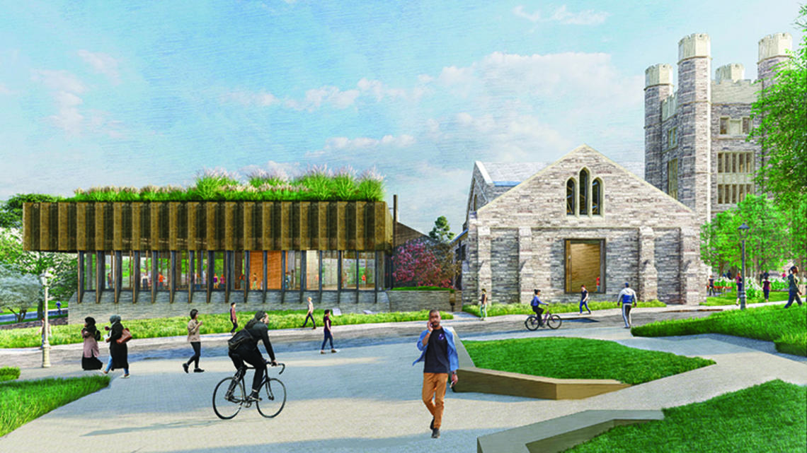 OTC_Dillon_East Elevation Rendering.jpg Architectural rendering of The Class of 1986 Fitness and Wellness Center