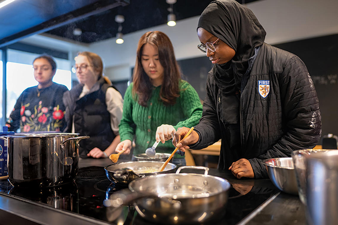 Students cook dishes connected to their culture and heritage.