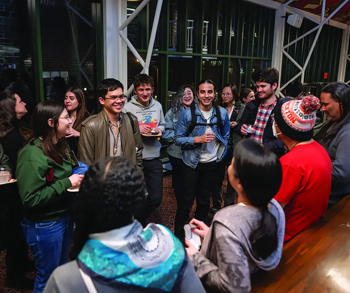 OTC_StudentsatBTW.jpg Students gathering at a social event
