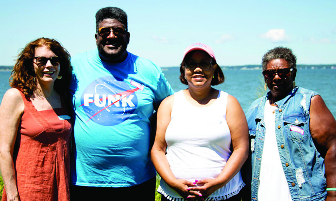 PRINCE_Allison Thomas 2.jpg Allison Thomas ’78, Rufus Frazier, Maria Montgomery, and Shirley Frazier pose for photo.