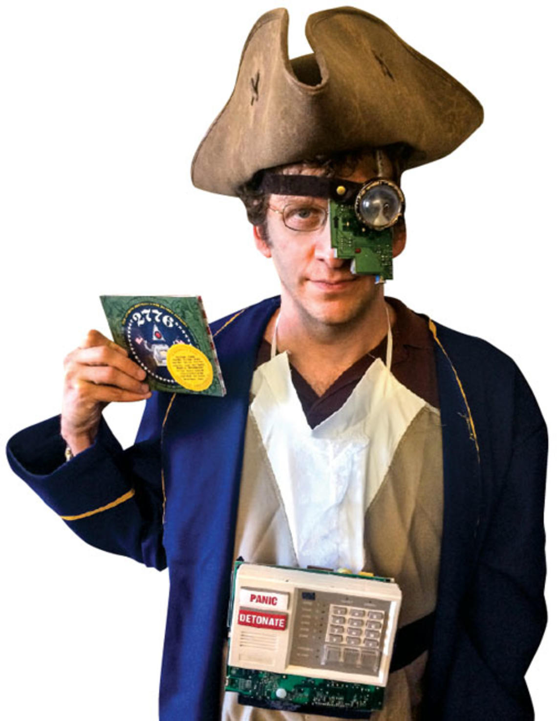 Rob Kutner ’94 as a cyborg patriot from the year 2776.