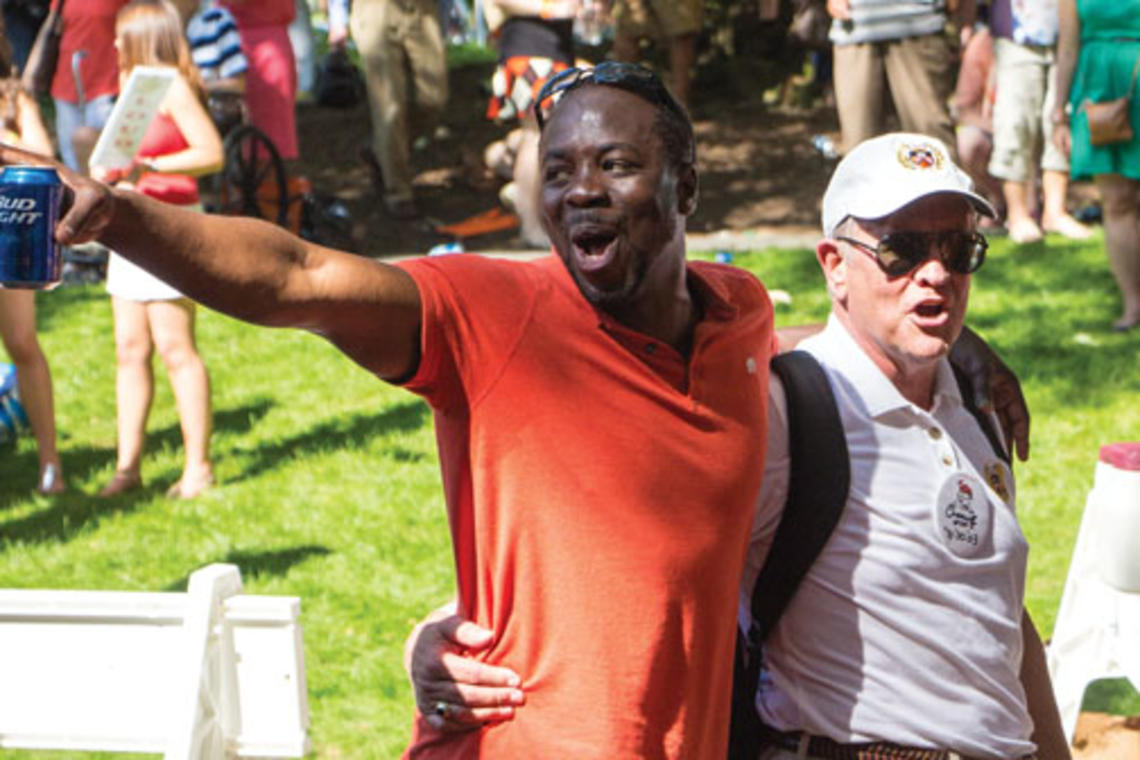 R-ReaderMelzer_0.jpg PASSING THROUGH THE P-RADE — submitted by Marc Aaron Melzer ’02