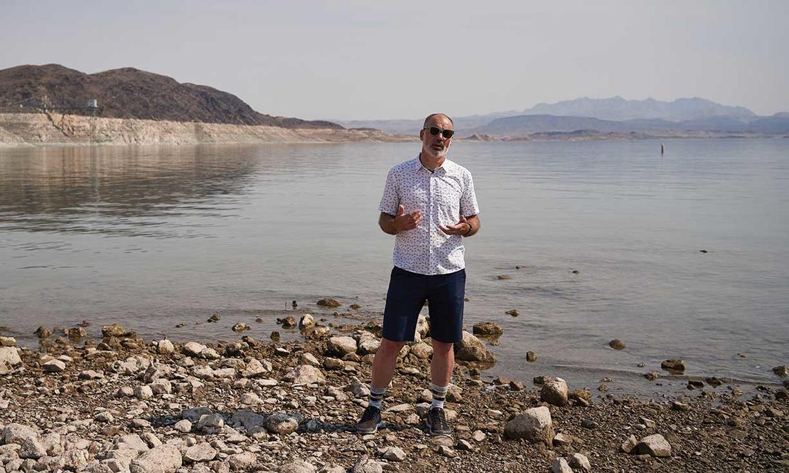 Reed Maxwell, pictured at Lake Mead, is a professor in the Department of Civil and Environmental Engineering and the High Meadows Environmental Institute.