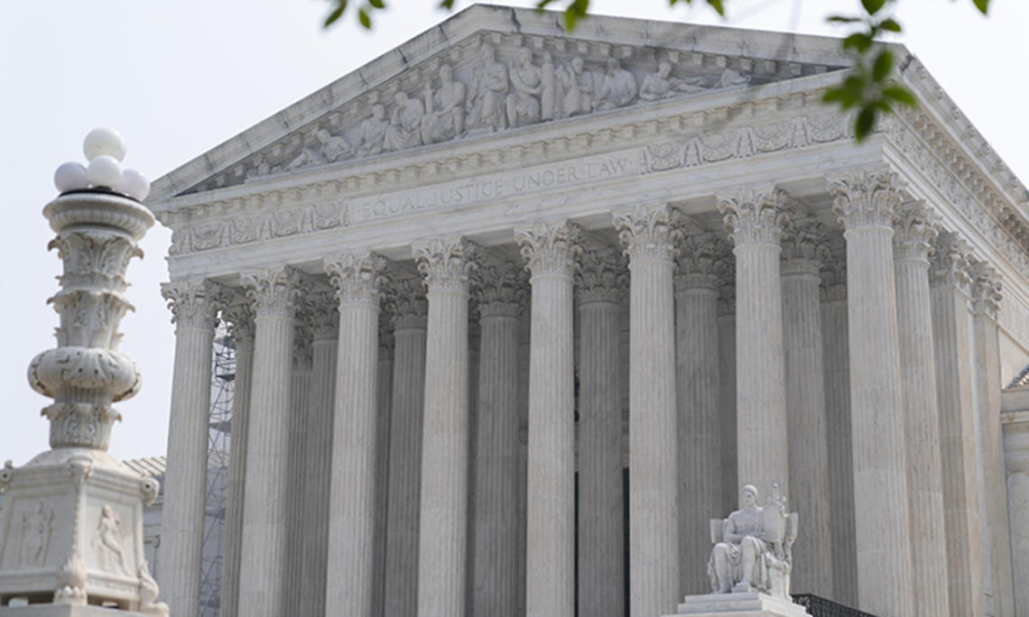 The U.S. Supreme Court is seen on June 29, 2023, the day it struck down affirmative action in college admissions. 