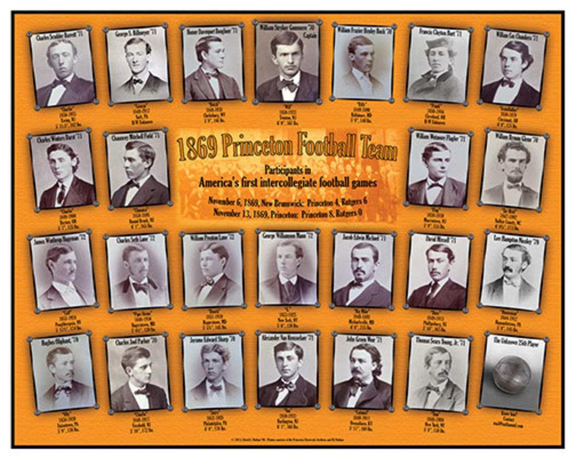 David Nathan ’90 located photos of 24 known players from the 1869 games.