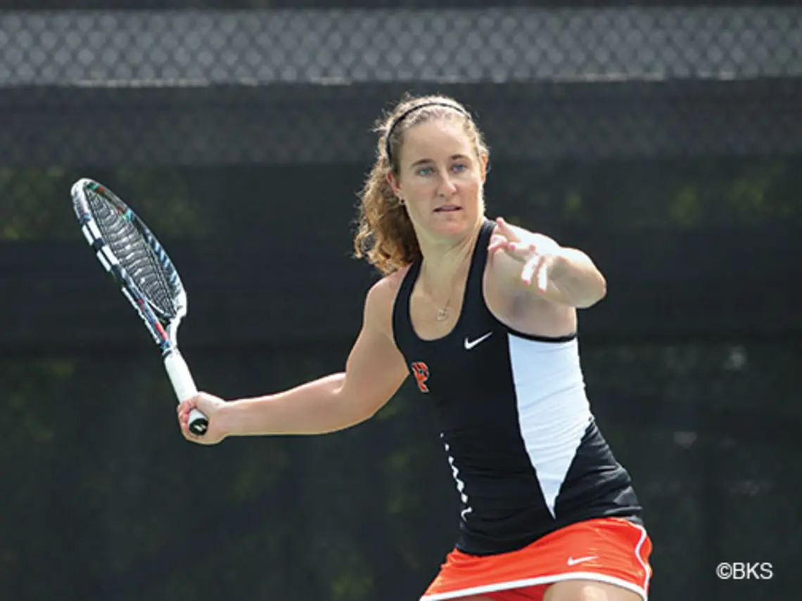 SP-Graff299new.jpg Lindsay Graff ’15 played in Princeton’s top singles spot for the last three seasons.