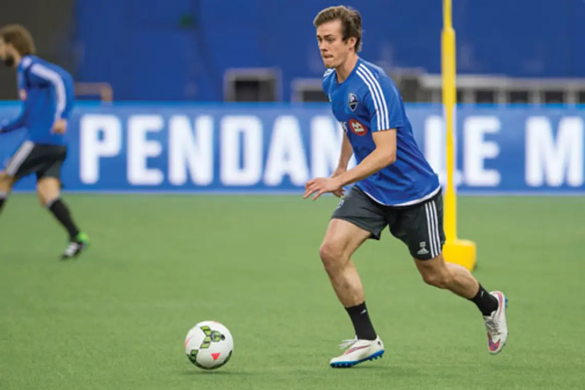 SP-PorterNew.jpg Cameron Porter ’15 scored two goals in a Feb. 18 exhibition win over Mexican club Cuautla.