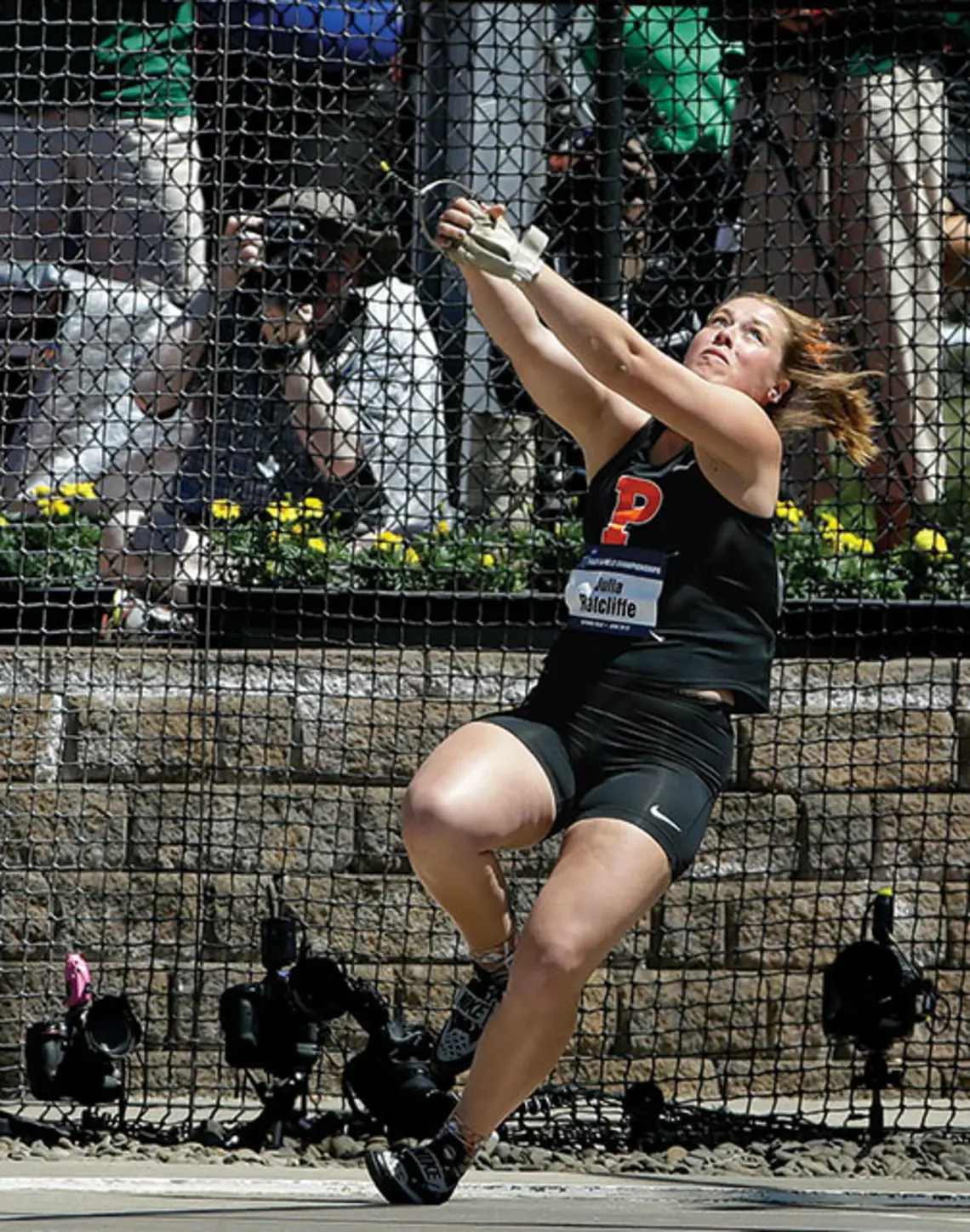 SP-RatcliffeN.jpg Olympic hopeful Julia Ratcliffe ’16 finished second in the NCAA hammer throw.