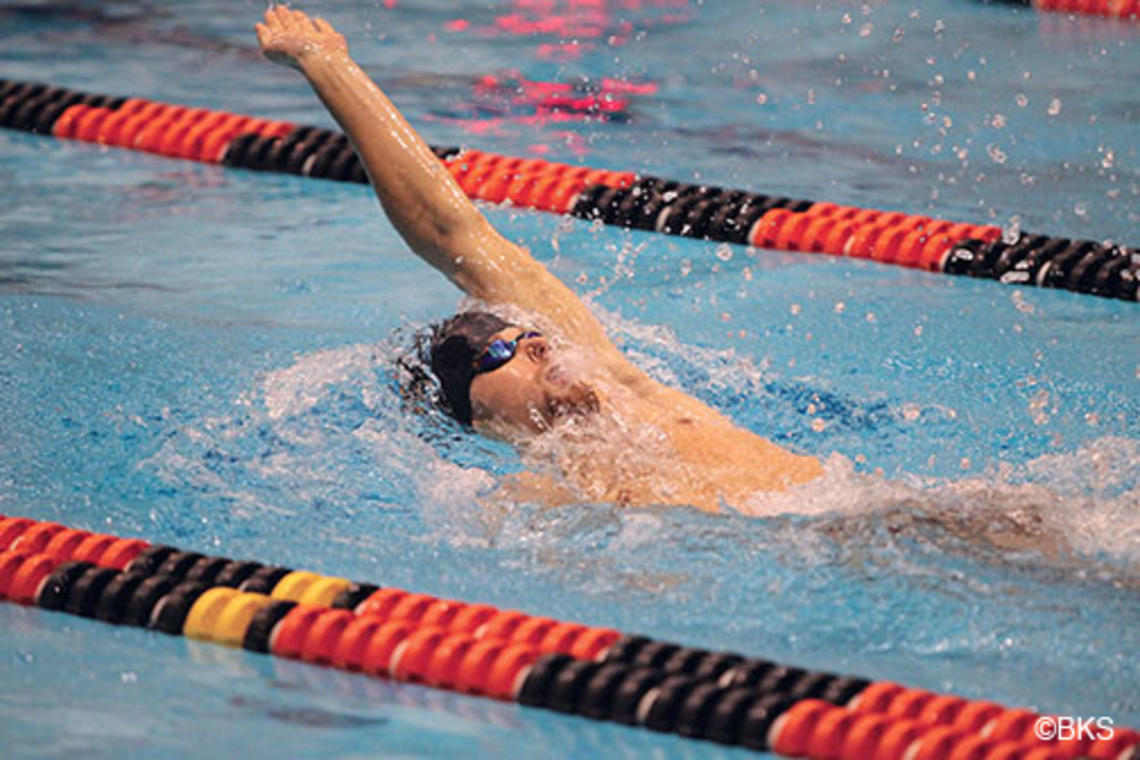 Swimmer Andrew Helber ’16 also serves as performance director of the Nassoons.