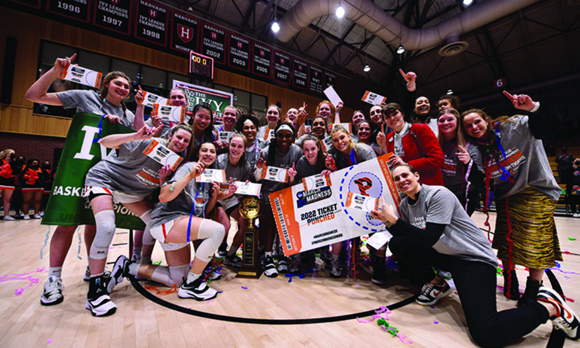 SPORTS_Womens basketball ticket punch 2022.jpg Princeton women’s basketball celebrates its NCAA Tournament bid after winning Ivy Madness in 2022.