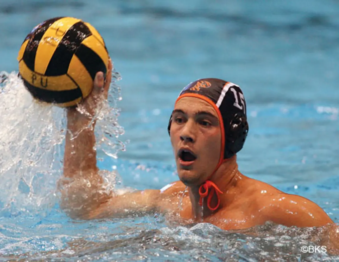 SP_waterpolo.jpg Matt Weber ’15 is one of four freshmen averaging at least one goal per game.