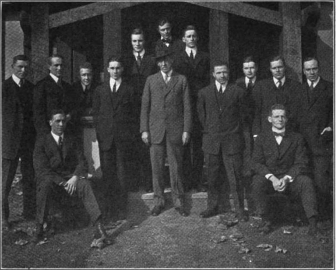 President Wilson and some of the Princeton students who escorted him to Washington.