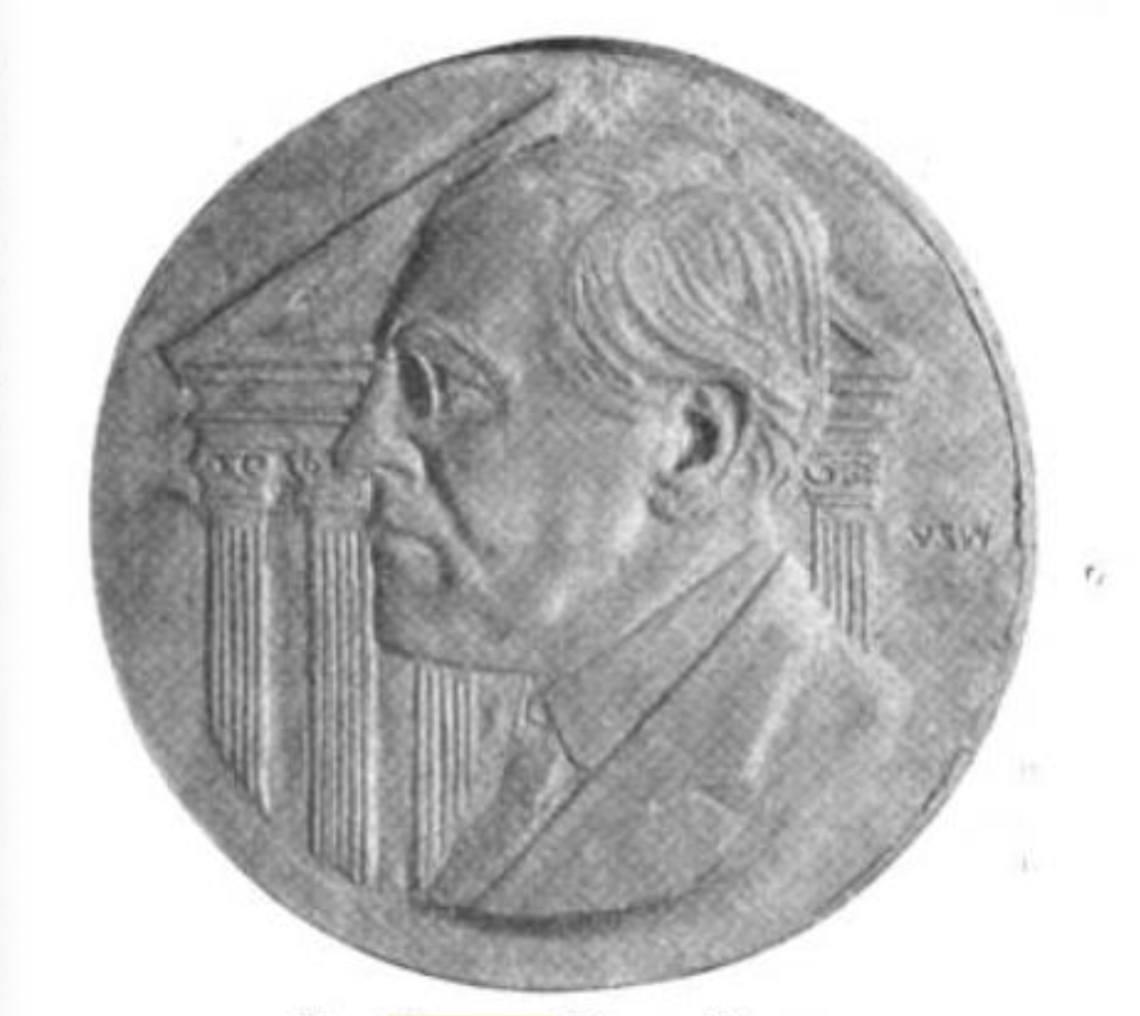 A plaque displaying Woodrow Wilson ’79.