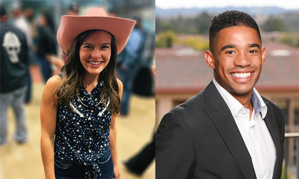 Lizzy McGee ’18, left, and Gaby Joseph ’18