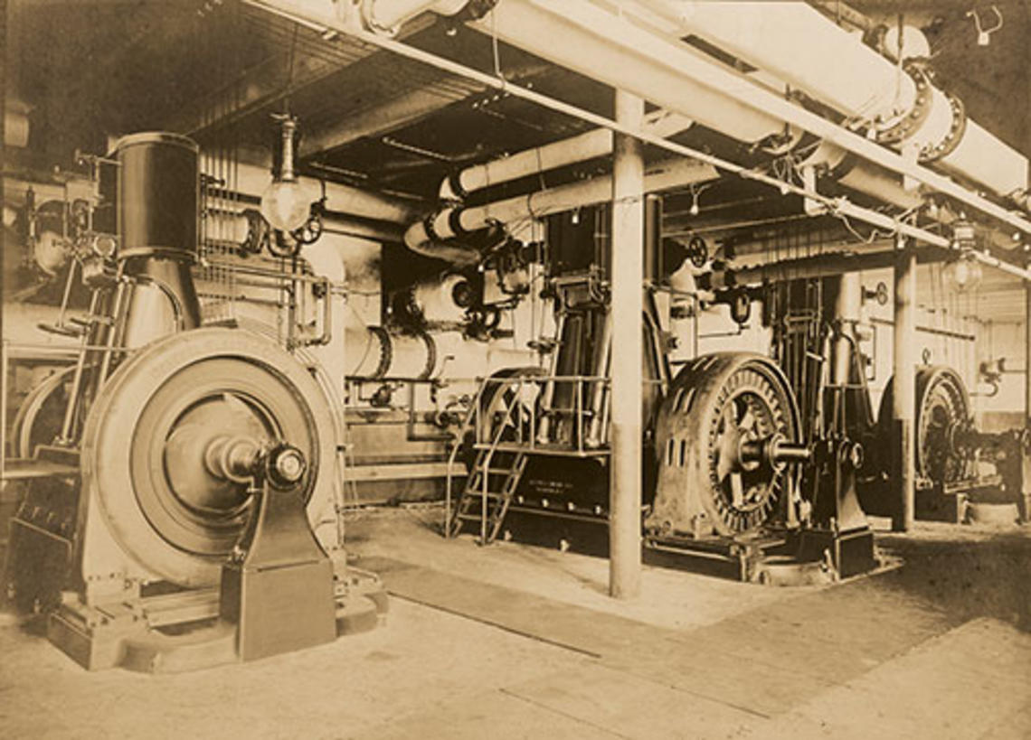 Inside Princeton’s Power House, 1921.