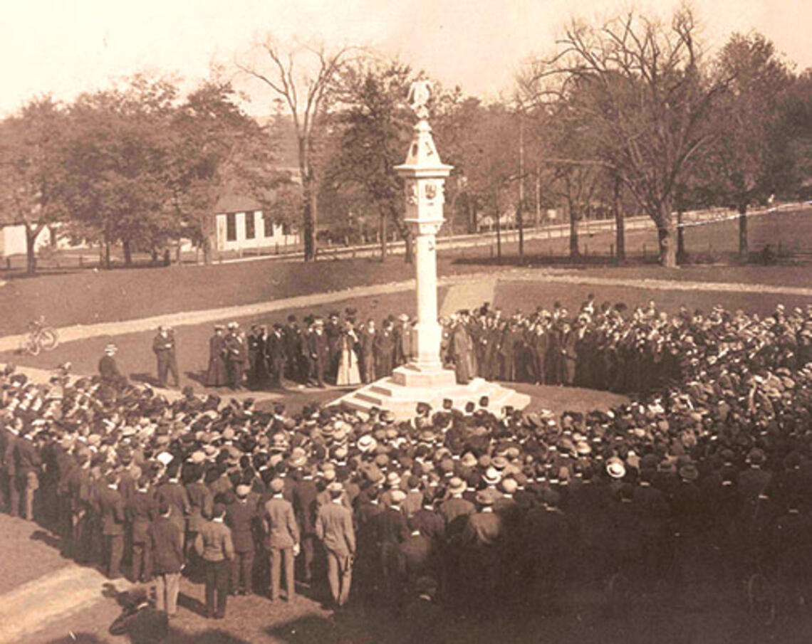 Mather Sundial dedication, Oct. 31, 1907