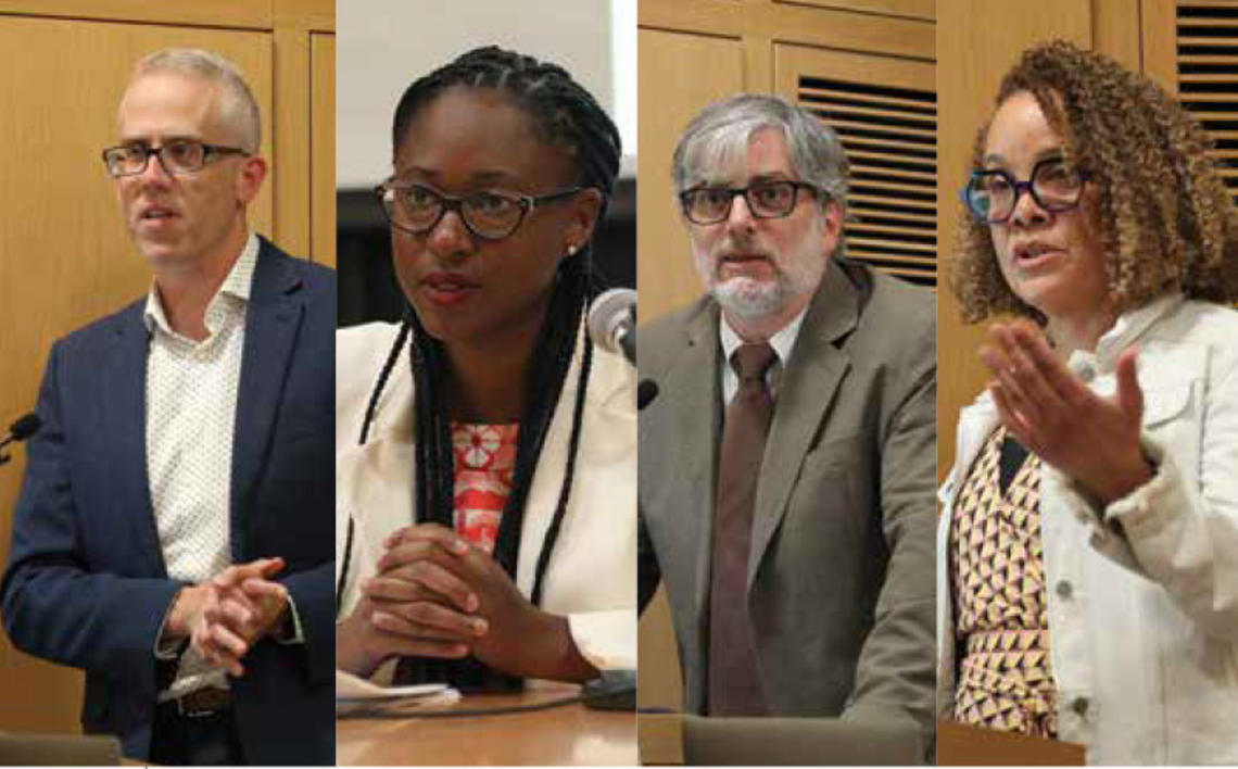 Panel members at the John Witherspoon statue debate