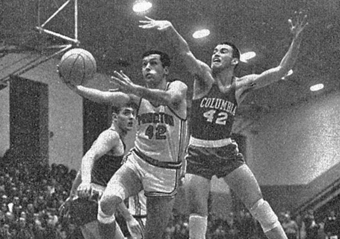 Bill Bradley ’65 in action at Dillon Gym during his junior season.