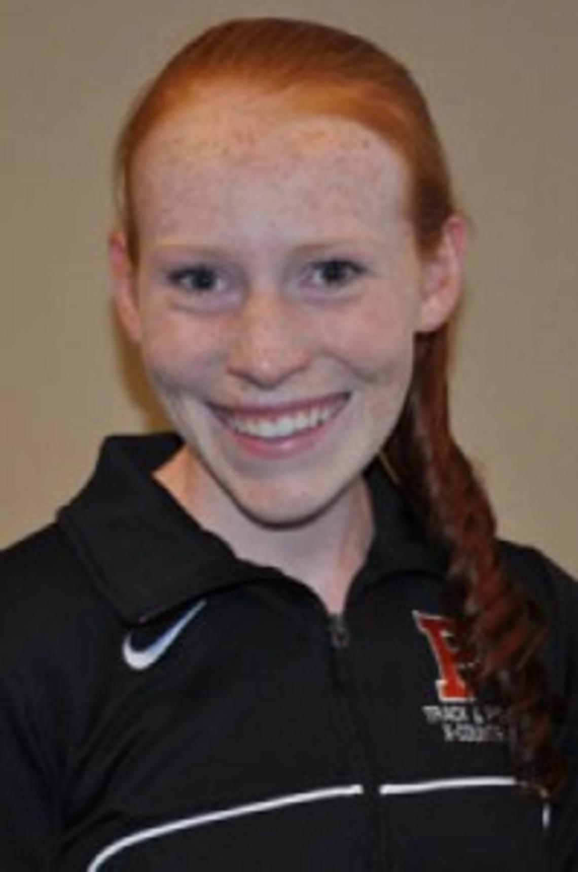 Womenâs Heps champion Megan Curham â17. (Office of Athletic Communications)