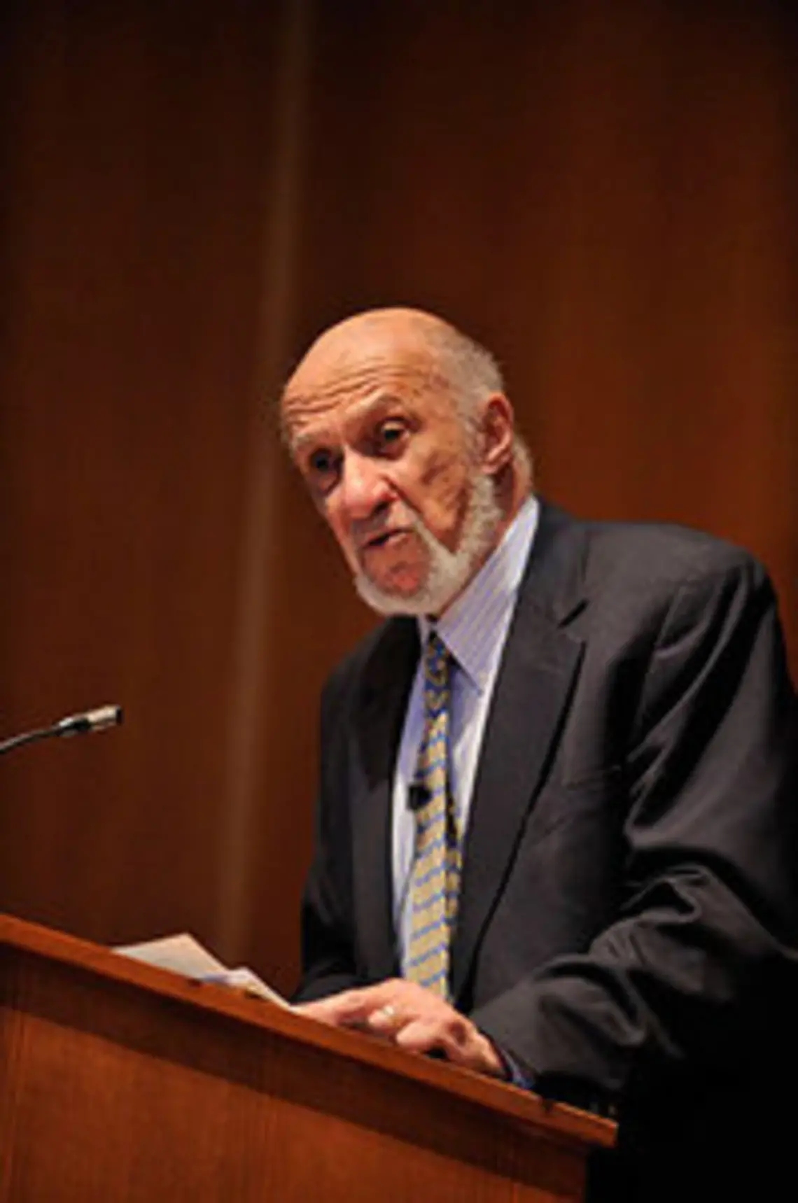 Richard Falk delivered the Edward W. Said Memorial Lecture last week. (Photo: David Dooley)