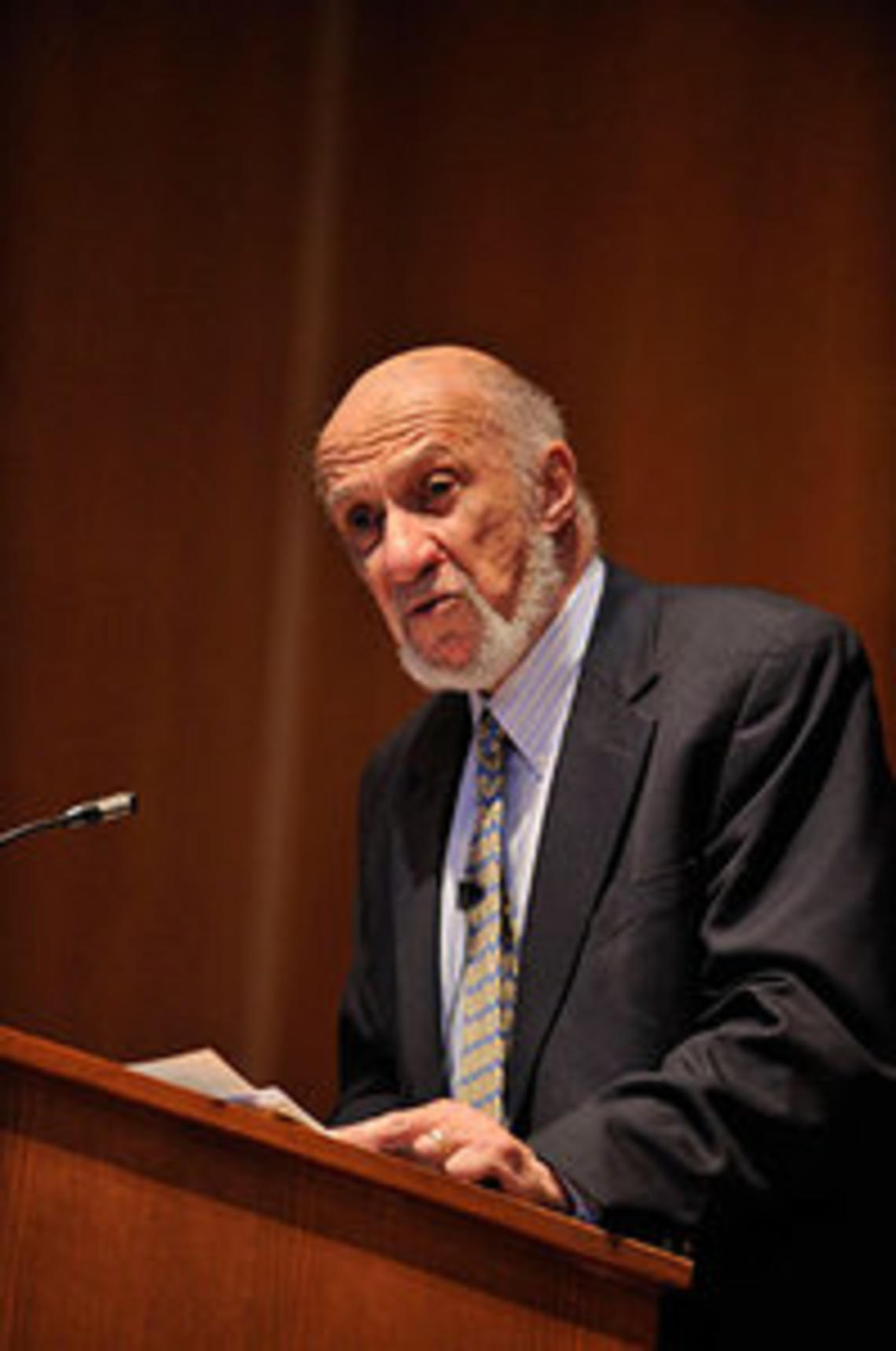 Richard Falk delivered the Edward W. Said Memorial Lecture last week. (Photo: David Dooley)