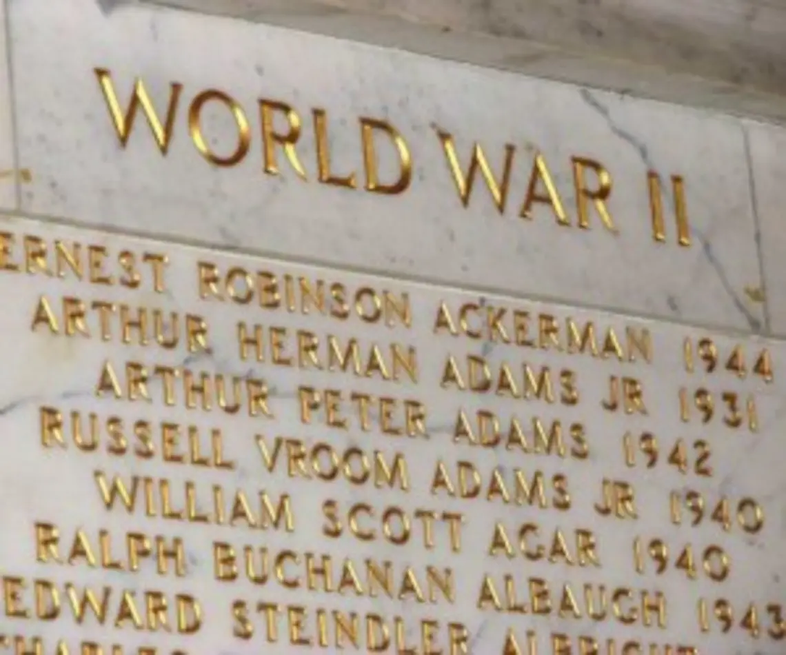 Names displayed in the Nassau Hall Memorial Atrium. (PAW)