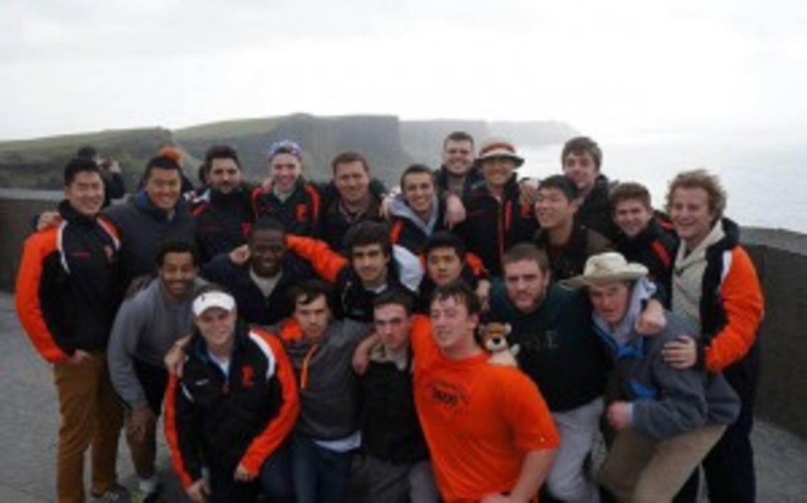 Menâs rugby spent a week training on the wind-swept west coast of Ireland. (Courtesy Chris Shin â17)