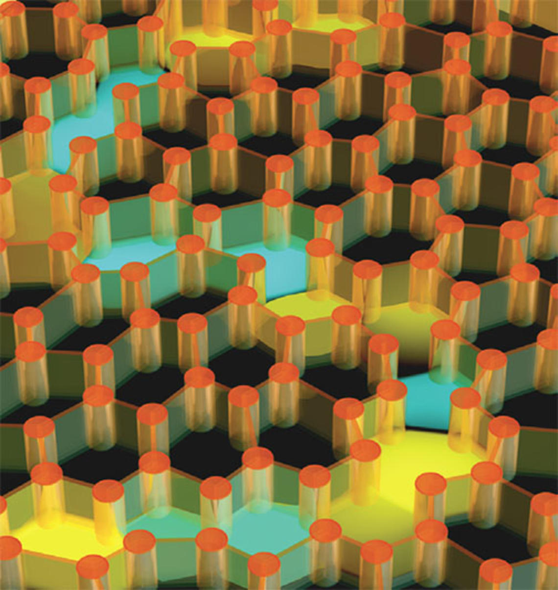 A team led by Princeton’s Paul Steinhardt and Salvatore Torquato has developed innovative structures known as hyperuniform disordered solids (shown in this model), which could lead to speedier computers and other technologies based on the manipulation o