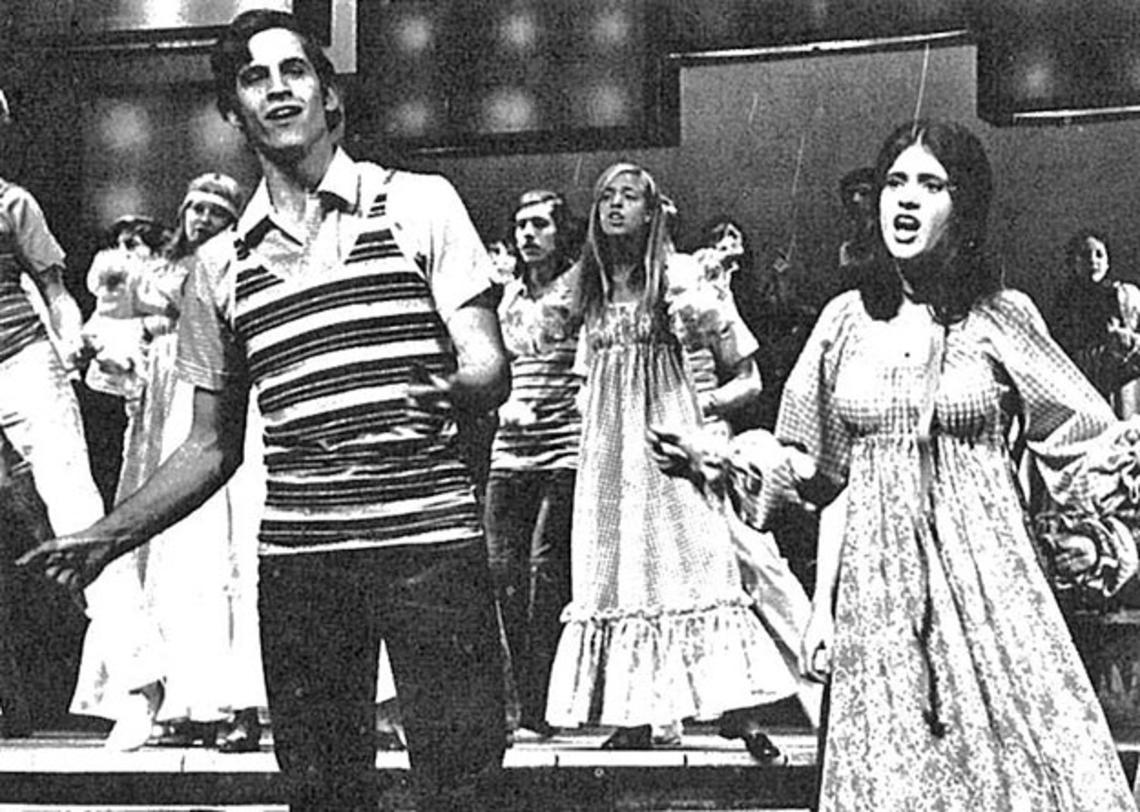 The 1970-71 Triangle Club show, Cracked Ice, featured a 40-member cast and a range of material, from Laugh-In-style one-liners to 20-minute theatrical pieces. (PAW Archives)