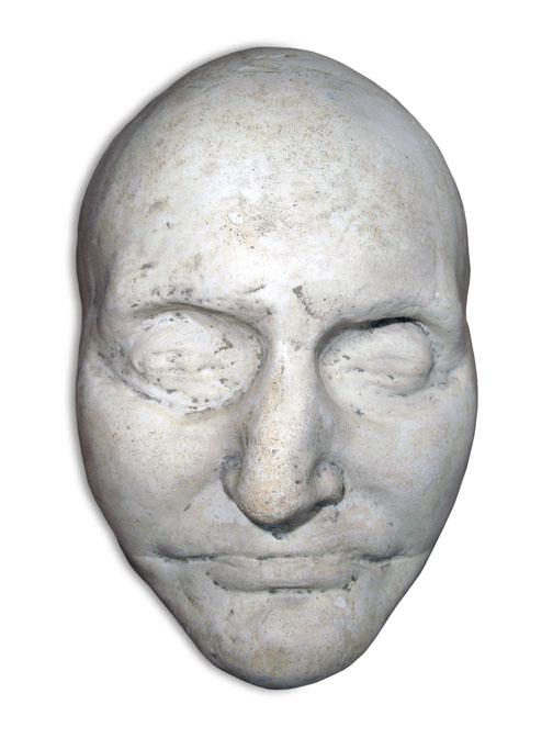 This mask of Aaron Burr Jr. was among more than 60 death masks given to Princeton by literary critic Lawrence Hutton, who was a lecturer in English from 1901 until his death in 1904. An agent of the firm that created the mask said that “in Burr, destruc