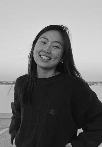 This is a black-and-white photo of Anna Chung ’24.