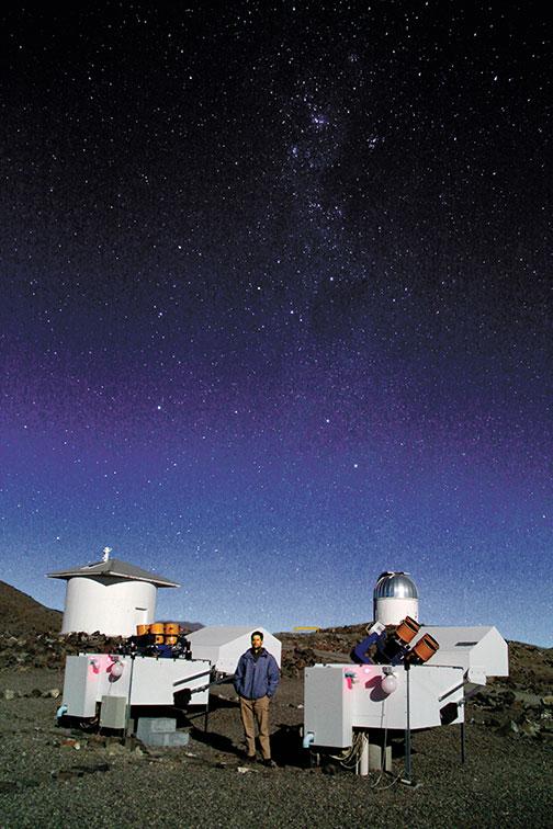 Gaspar Bakos set up these telescopes in Chile as part of his HATSouth planet-monitoring network.