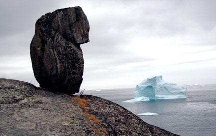 An iceberg off the coast of  Qilakitsoq, Greenland.