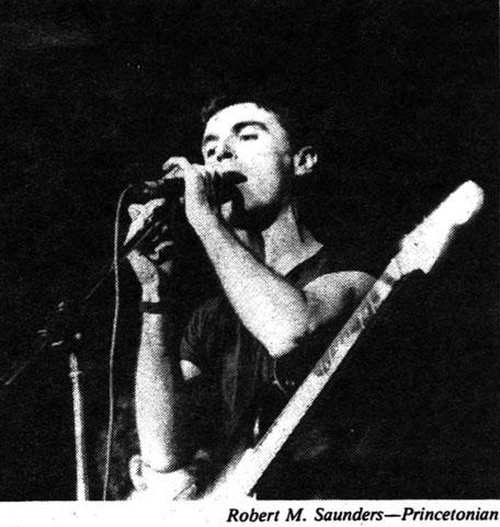 Talking Heads, 1978: The Talking Heads "may have the stage moves of dead rats," wrote reviewer Robert Goldberg '79, "but their music is very much alive." (Photo: Robert M. Saunders '81)