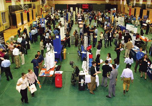 The 2008 science and technology job fair in Dillon Gym Oct. 10.