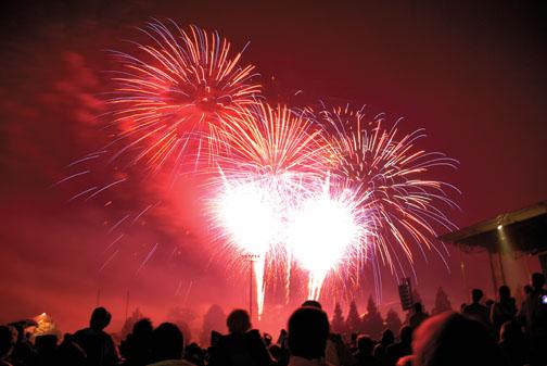 With the traditional fireworks display, Princeton lights up the sky.