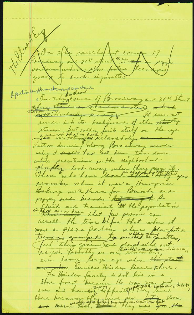 Morrison’s handwritten notes