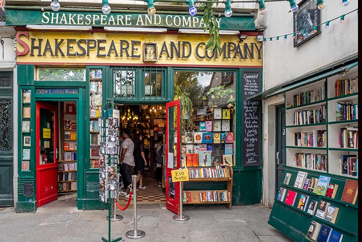 The Shakespeare and Company bookstore in Paris.