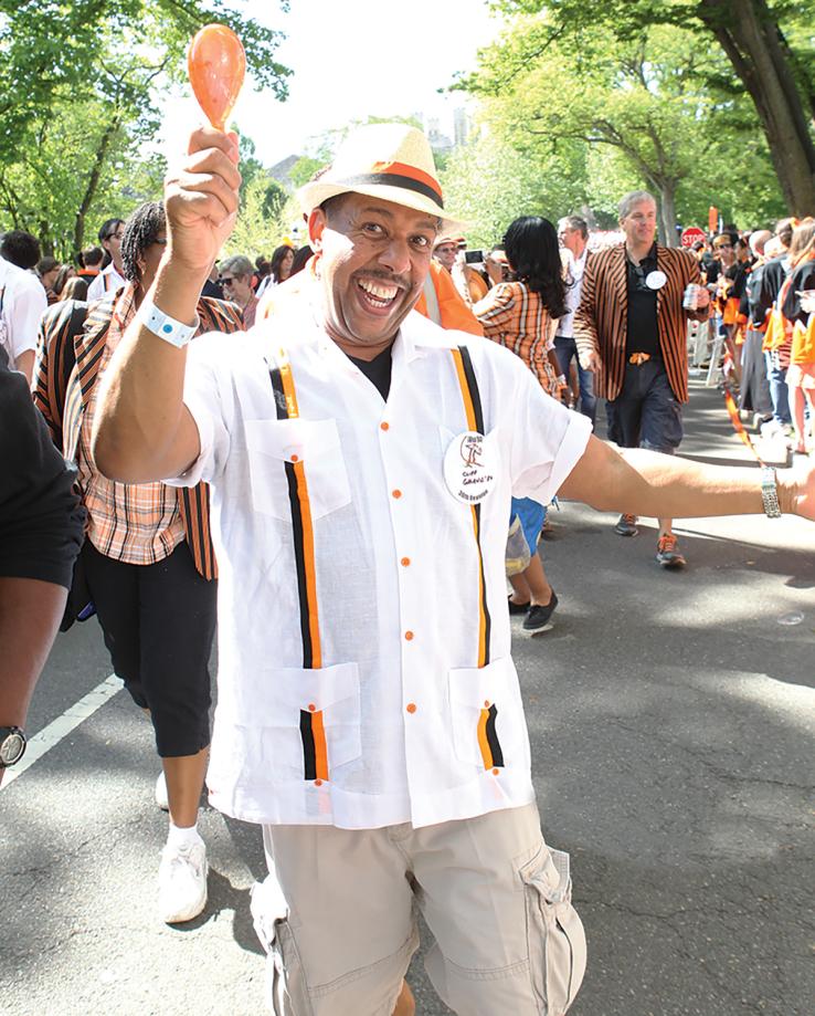 Cliff Galanis ’84 marches along the Reunions route in 2009.